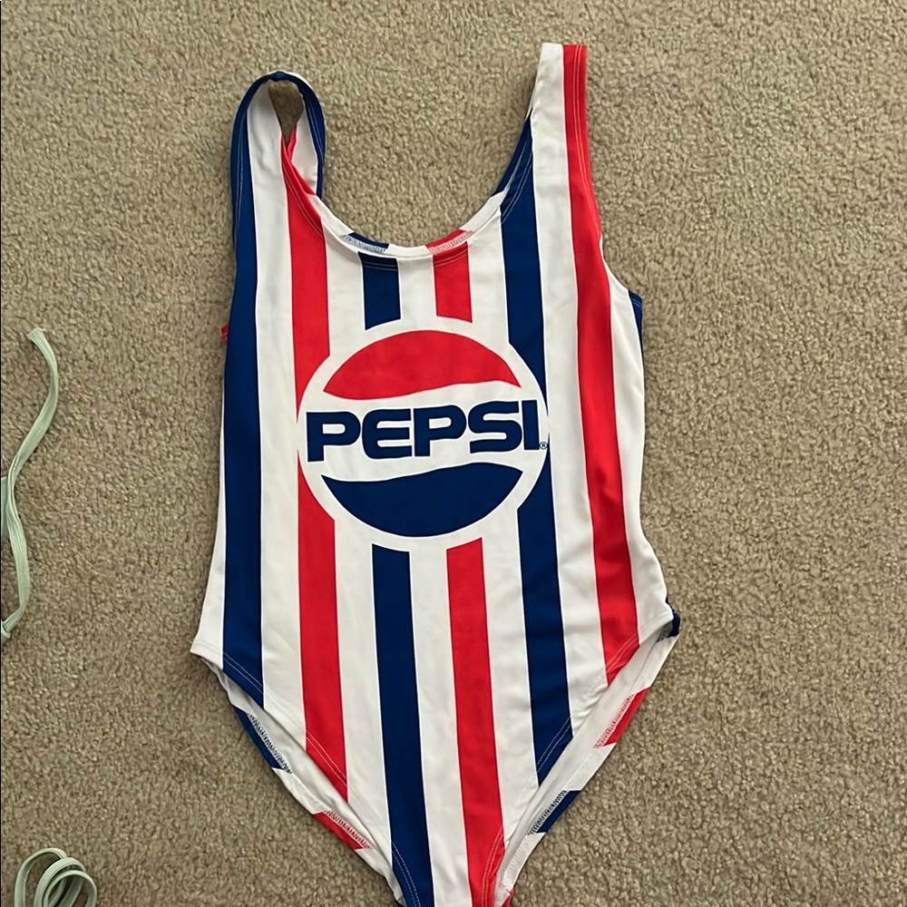Pepsi Women's Bold Striped One-Piece